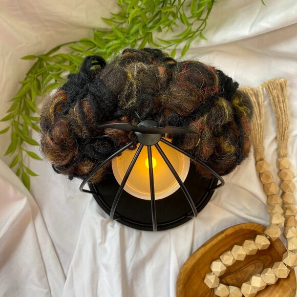 Handwoven Bat Cage Candle Display Decor - Picture 2 of 4